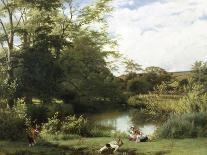The Hop Garden-William Frederick Witherington-Framed Stretched Canvas