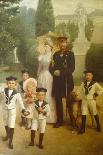 William, Crown Prince of Germany with the Kaiser in Gtenan, Pub. 1918-William Friedrich Georg Pape-Giclee Print