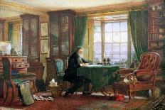 John Ruskin in His Study at Brantwood, Cumbria, 1882-William Gersham Collingwood-Framed Giclee Print