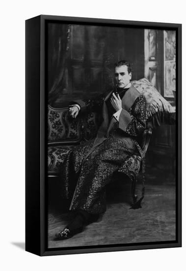 William Gillette as Sherlock Holmes, Ca. 1899-null-Framed Stretched Canvas