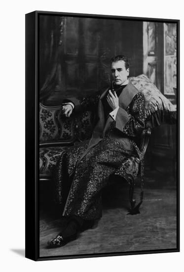 William Gillette as Sherlock Holmes, Ca. 1899-null-Framed Stretched Canvas
