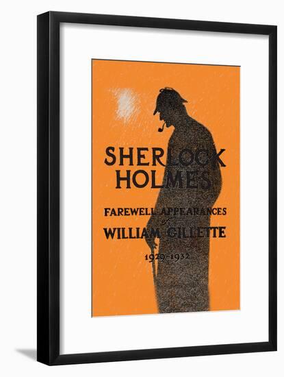 William Gillette as Sherlock Holmes: Farewell Appearance-null-Framed Art Print