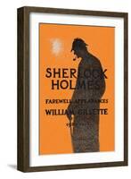 William Gillette as Sherlock Holmes: Farewell Appearance-null-Framed Art Print