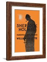 William Gillette as Sherlock Holmes: Farewell Appearance-null-Framed Art Print