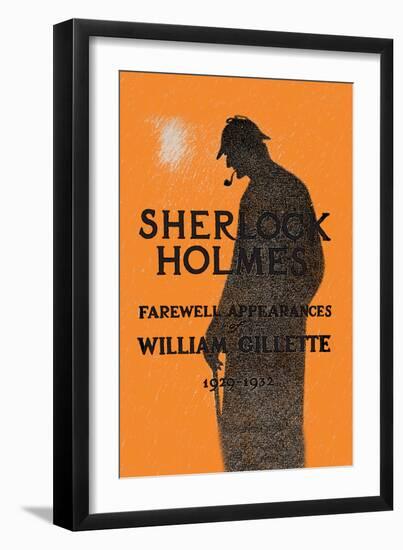 William Gillette as Sherlock Holmes: Farewell Appearance-null-Framed Art Print