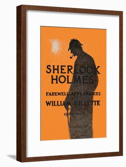 William Gillette as Sherlock Holmes: Farewell Appearance-null-Framed Art Print