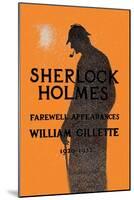 William Gillette as Sherlock Holmes: Farewell Appearance-null-Mounted Art Print