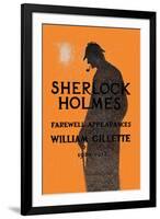 William Gillette as Sherlock Holmes: Farewell Appearance-null-Framed Art Print