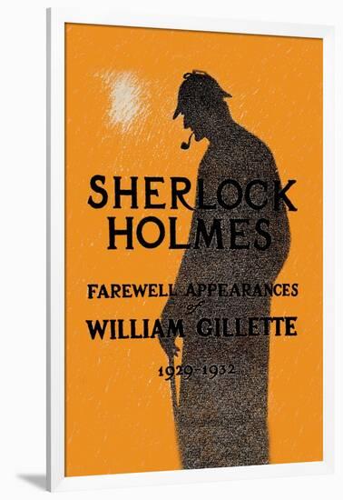 William Gillette as Sherlock Holmes: Farewell Appearance-null-Framed Art Print