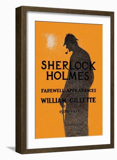 William Gillette as Sherlock Holmes: Farewell Appearance-null-Framed Art Print