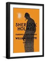 William Gillette as Sherlock Holmes: Farewell Appearance-null-Framed Art Print