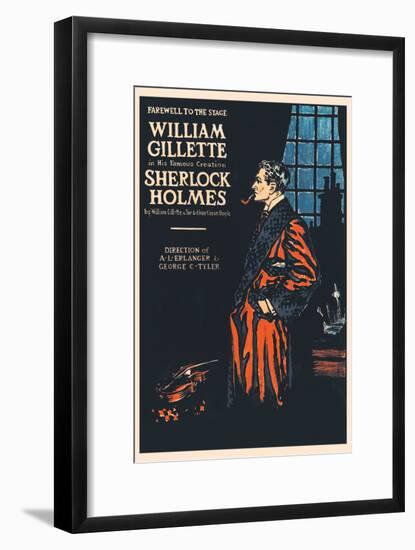 William Gillette as Sherlock Holmes: Farewell to the Stage-null-Framed Art Print