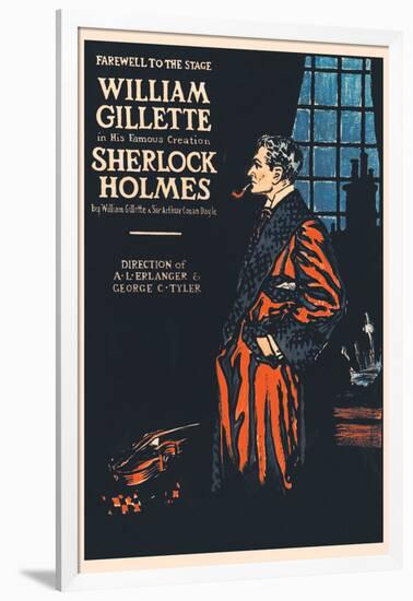 William Gillette as Sherlock Holmes: Farewell to the Stage-null-Framed Art Print