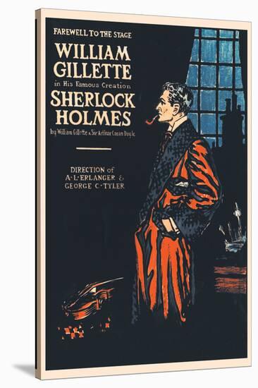 William Gillette as Sherlock Holmes: Farewell to the Stage-null-Stretched Canvas