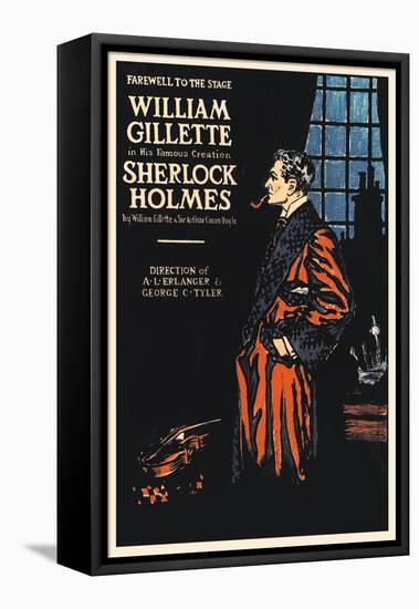 William Gillette as Sherlock Holmes: Farewell to the Stage-null-Framed Stretched Canvas