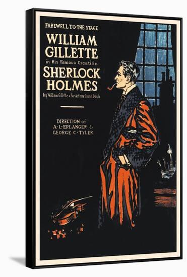 William Gillette as Sherlock Holmes: Farewell to the Stage-null-Framed Stretched Canvas