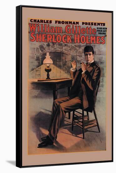 William Gillette as Sherlock Holmes-null-Framed Stretched Canvas