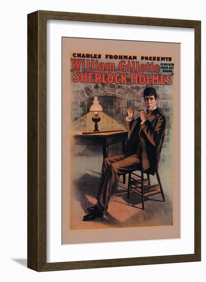 William Gillette as Sherlock Holmes-null-Framed Art Print