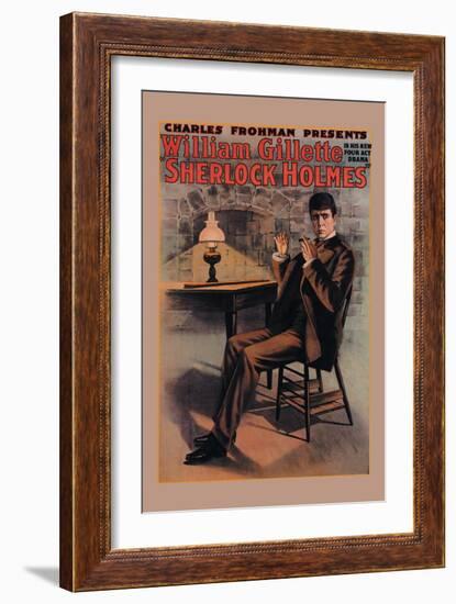 William Gillette as Sherlock Holmes-null-Framed Art Print