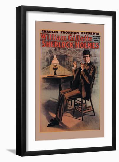 William Gillette as Sherlock Holmes-null-Framed Art Print