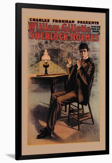 William Gillette as Sherlock Holmes-null-Framed Art Print