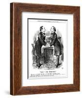 William Gladstone as Twins-John Tenniel-Framed Art Print