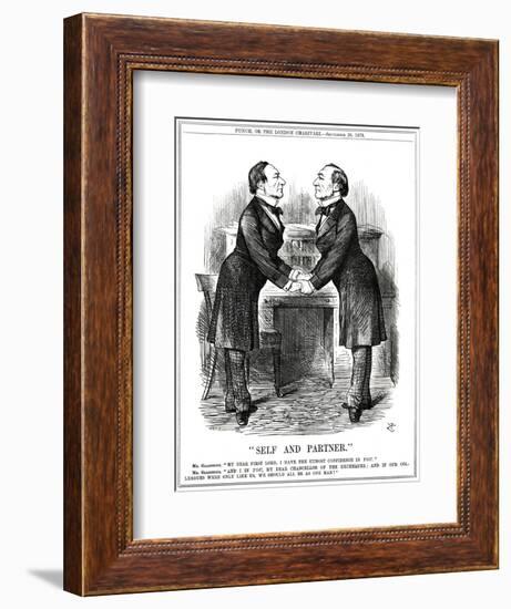 William Gladstone as Twins-John Tenniel-Framed Art Print