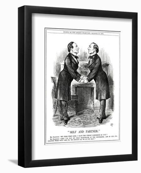 William Gladstone as Twins-John Tenniel-Framed Art Print