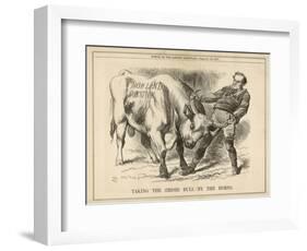 William Gladstone Taking the (Irish) Bull by the Horns-John Tenniel-Framed Art Print