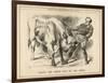 William Gladstone Taking the (Irish) Bull by the Horns-John Tenniel-Framed Art Print