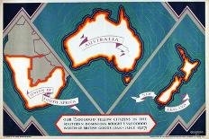 Union of South Africa, Australia, New Zealand, from the Series 'Where Our Exports Go', 1927-William Grimmond-Giclee Print