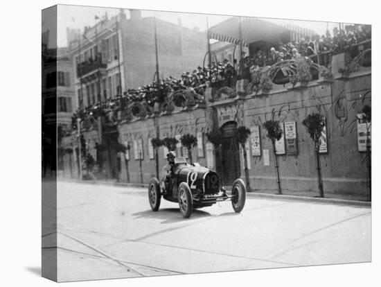 William Grover-Williams in a Bugatti 35B, in the Monaco Grand Prix, 1929-null-Stretched Canvas