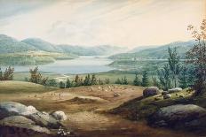 Hudson River at West Point, New York, 1820 (W/C on Paper Mounted on Cardboard)-William Guy Wall-Giclee Print