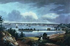 New York from Weehawk, Engraved by I. Hill, 1820-3-William Guy Wall-Framed Giclee Print