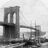 Brooklyn Bridge, New York, USA, Late 19th Century-William H Rau-Framed Photographic Print