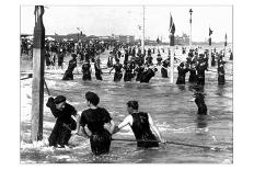 Coney Island Surf Crowd-William H. Rau-Laminated Photo