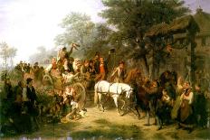 A Village Wedding, 1859-William Hahn-Stretched Canvas