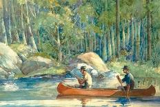 Canoe Catch-William Hamilton Hope-Framed Stretched Canvas