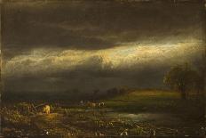 Coming Storm, Lake Cayuga (N.Y.)-William Hart-Stretched Canvas