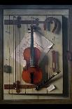 Violin and Music-William Hartnett-Framed Art Print