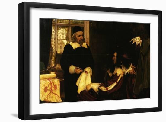 William Harvey Demonstrates Circulation Of The Blood Before Charles I-Ernest Board-Framed Art Print
