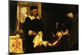William Harvey Demonstrates Circulation Of The Blood Before Charles I-Ernest Board-Mounted Art Print