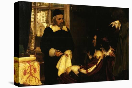 William Harvey Demonstrates Circulation Of The Blood Before Charles I-Ernest Board-Stretched Canvas