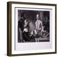 William Harvey Demonstrating to King Charles I His Theory of the Circulation of the Blood, 1851-H Lemon-Framed Giclee Print
