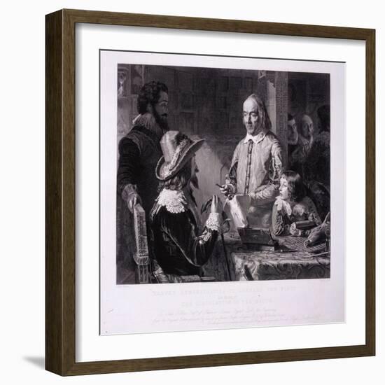 William Harvey Demonstrating to King Charles I His Theory of the Circulation of the Blood, 1851-H Lemon-Framed Giclee Print