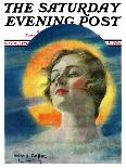 "Woman Wearing Beaded Necklace," Saturday Evening Post Cover, February 26, 1927-William Haskell Coffin-Giclee Print