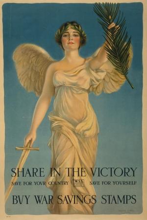 Share in the Victory, Buy War Savings Stamps', 1st World War poster, 1918