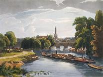 Abingdon Bridge and Church, Engraved by Robert Havell the Younger-William Havell-Giclee Print