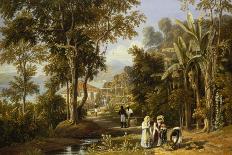 Garden Scene on the Broganza Shore, Rio de Janeiro-William Havell-Giclee Print