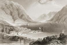 Halt of a Caravan in the Desert of Girgola, Near Mount Amanus-William Henry Bartlett-Giclee Print